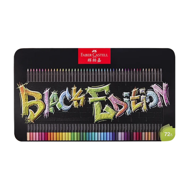 Faber-Castell Oil-Based Colored Pencils Set 48/72 – Professional Sketch & Coloring Pencil Set in Metal Tin Box