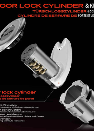 Frankberg 1x Cilindro serratura portellone posteriore per VW Passat Variant 35I 3A5 35I 3A2 3A0827571D