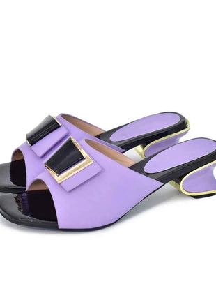 Scarpe da sposa da donna africane di nuovo arrivo decorate con strass Décolleté italiani Scarpe da donna Sandali da donna con tacco Décolleté da festa