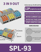 1 In Multiple Out Push-in Electrical Wire Connector Terminal Block Universal Fast Wiring Cable Connectors For Cable Connection
