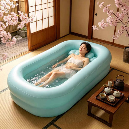 Vasca da Bagno Gonfiabile in PVC per Uso Medico, Piscina Gonfiabile in PVC, Vasca da Bagno Gonfiabile Anti-Caduta, Piscina Gonfiabile Medica a Doppio Tubo, Vasca per Assistenza Infermieristica