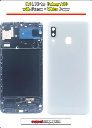 Display LCD AMOLED per Samsung Galaxy A30, Schermo Touch con Digitalizzatore, Assemblaggio Completo con Cornice per Samsung A30 A305F A305G