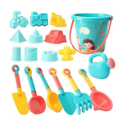 Set di giocattoli da spiaggia per bambini, in plastica resistente, set di giochi estivi per piscina e spiaggia, strumenti per giocare sulla sabbia all'aperto per ragazzi e ragazze, giocattolo da spiaggia
