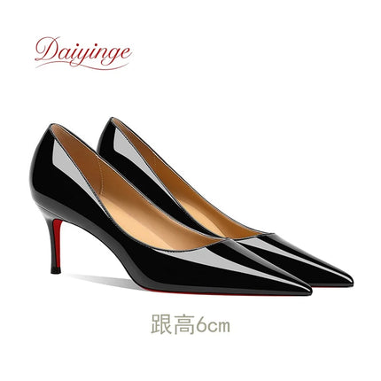 Scarpe da Donna 2026 di Tendenza Lusso con Suola Rossa Tacchi Alti a Punta Stiletto 12 cm Comode per Feste e Cerimonie