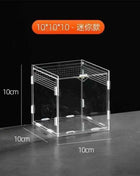 Transparent Acrylic Reptile Terrarium Habitat Box Nano Arboreal Tarantula Enclosure Spider Scorpion Bearded Dragon Habitat