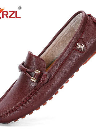 YRZL Mocassini da uomo Scarpe in pelle fatte a mano Scarpe da guida casual Scarpe slip-on Mocassini comodi di lusso Scarpe da uomo Taglie forti 37-48