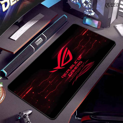 Asus Rog Mause Pad Anime Mouse Mats Gaming Computer Desk Mat Mouse Carpet Pc Accessories Gamer Mouse Pad Speed Rubber Mat