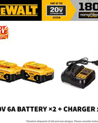 Genuine Dewalt 20V MAX 5Ah 6Ah 18650 Battery XR Lithium-Ion Battery for Power Tools, 120W High Power, Rechargeable, Replacement Battery