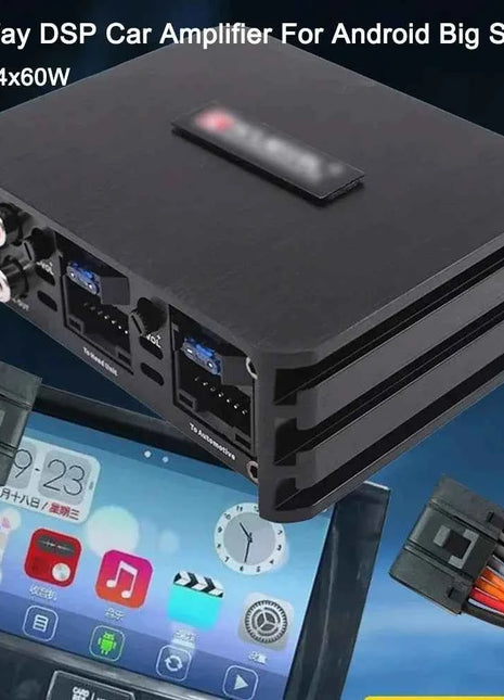 Car Power Amplifier 4*60W  Car DSP Audio Speaker Amplifier Lossless Audio Processor For Android Large Screen Dedicated 1pcs