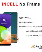 A51 Super AMOLED For Samsung A51 Screen LCD Display Digitizer Assembly Parts SM A515F A515U A515W A515X With Frame Touch Screen