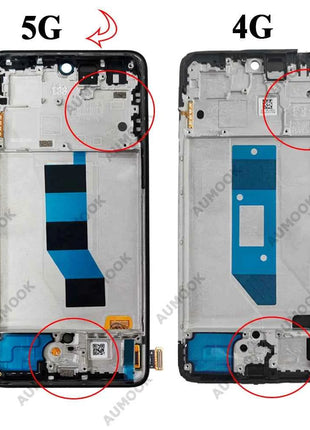 Display AMOLED per Xiaomi Redmi Note 14 4G LCD 24117RN76G 24117RN76O, Schermo Touch per Redmi Note 14 5G 24094RAD4G LCD con Cornice