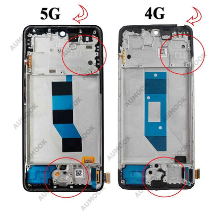 Display AMOLED per Xiaomi Redmi Note 14 4G LCD 24117RN76G 24117RN76O, Schermo Touch per Redmi Note 14 5G 24094RAD4G LCD con Cornice