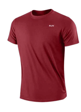 Men's Quick Dry Short Sleeve Gym Running Moisture Wicking Round Neck T-Shirt Training Exercise Gym Sport Shirt Tops Lightweight