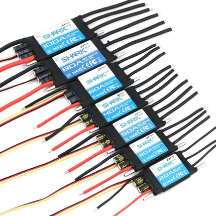 ZTW 32-Bit ESC Shark G2 20A 30A 40A 50A 60A 80A 100A SBEC 5V/6V 8A Brushless Speed Controller for RC Boat Underwater Thruster