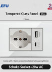Glass White / Schuko 20wAC