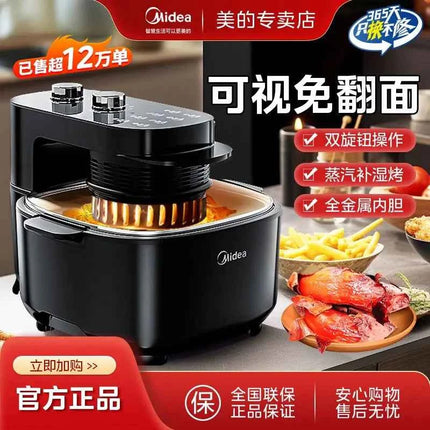 Friggitrice ad Aria Midea 5.5L - Visiva, Senza Girare, Multifunzione Intelligente