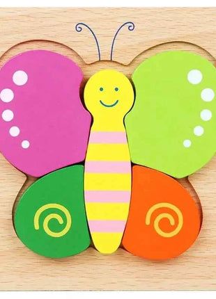 Montessori Cartoon 3D Wooden Puzzle Animal Traffic Jigsaw Toys for Kids Early Learning Educational Cognitive Game Children Gifts
