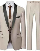 Abito Uomo 3 Pezzi Nero Slim Fit - Giacca, Pantalone e Gilet Cerimonia