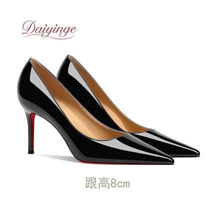 Scarpe da Donna 2026 di Tendenza Lusso con Suola Rossa Tacchi Alti a Punta Stiletto 12 cm Comode per Feste e Cerimonie