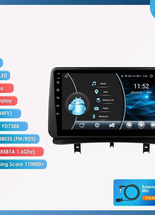 Hizpo Car Radio Autoradio for Renault Clio 3 2005 2006 2007-2014 Multimedia Player Wireless CarPlay Android Auto Stereo GPS 4G