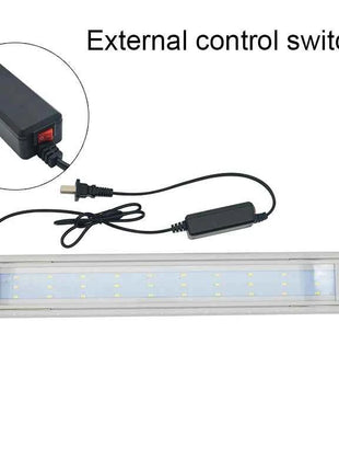 Aquarium LED Light Super Slim Fish Tank Aquatic Plant Grow Lighting Waterproof Bright Clip Lamp Blue LED 18-72cm for Plants 220v