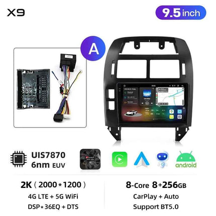 Junsun AI Voice Wireless CarPlay Android Auto Radio for Volkswagen Polo Mk4 IV 2001-2009 Car Multimedia GPS BT FM 2din autoradio