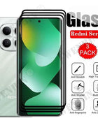 3 pezzi in vetro temperato per Redmi Note 15 / Note 15 Pro / Note 15 Pro Plus 4G 5G protezione schermo curvo a copertura totale