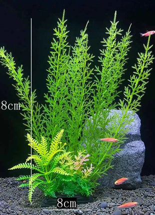 Artificial Aquarium Decor Plants Water Weeds Ornament Aquatic Fish Tank Simulation Grass Flower Decoration Accessories
