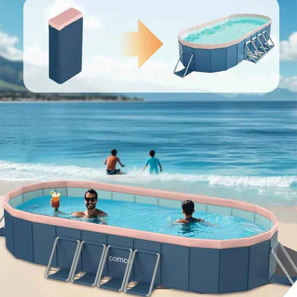 Nuova piscina pieghevole non gonfiabile per la famiglia Summer Water Party Home Outdoor Garden Backyard 1.6m 2.1m 2.6m 3m 3.6m