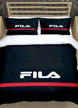 Hot Logo Print Bedding Sets Bed Supplies Set  Comforter Set  Teens Girls Cartoon Twin Single Kid  F-Fila Luxury Gift