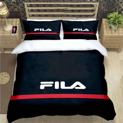 Hot Logo Print Bedding Sets Bed Supplies Set  Comforter Set  Teens Girls Cartoon Twin Single Kid  F-Fila Luxury Gift