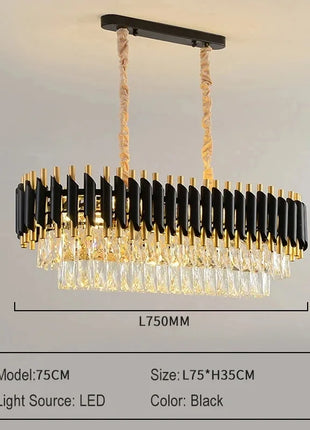 AuroraRealm Illuminazione Lampadario a soffitto in cristallo a LED Villa di lusso Soggiorno Sala da pranzo Lampada a sospensione da cucina Lampada a sospensione per la casa