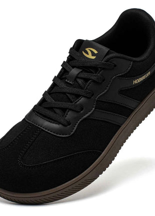 HOBIBEAR Wide Toe Shoes Mens Womens Minimalist Fabric Sneaker Lace Up Casual Walking Shoes