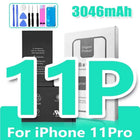 0 Cycle High Capacity Battery For iPhone 11 11Pro 12Pro 12 13 14 13Pro 14Pro Max Mini Phone Bateria + Free Tool Kit