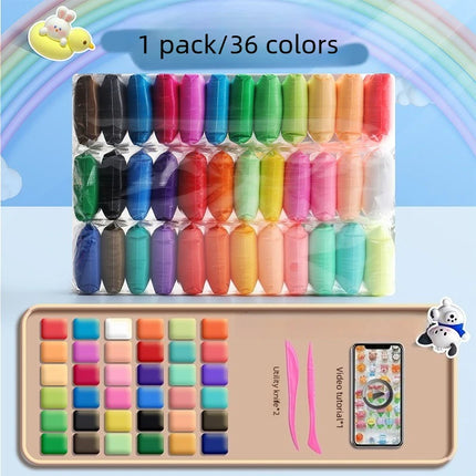 Kit di Argilla ad Asciugatura all'Aria per Bambini, Argilla Modellabile Ultra Leggera e Morbida, Non Tossica e Sicura con Strumenti per Scolpire, per Progetti Artistici Fai-da-Te e Scolastici