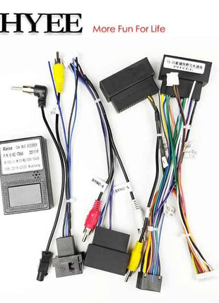 Adattatore Cablaggio con Decodificatore CAN Bus, Supporto SYNC, Adattatore Radio Android a 16 Pin (Sostituisce CD), per Ford Mustang 15 - 20