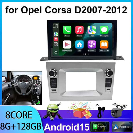 Android Car Radio Stereo for Opel Corsa D 2007-2012 with CarPlay AndroidAuto IPS Multimedia Player Navigation BT5.0 WiFi