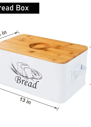 Stainless Steel Bread Box Bread Storage Bin Food Airtight Sealed Canister Coffee Flour Sugar Tea Container Kitchen Storage Box