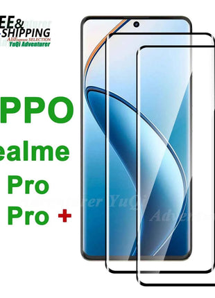 3D Curve Screen Protector For Realme 12 Pro Plus OPPO Tempered Glass High Aluminum HD  Crystal   9H Ultra Transparent Clear