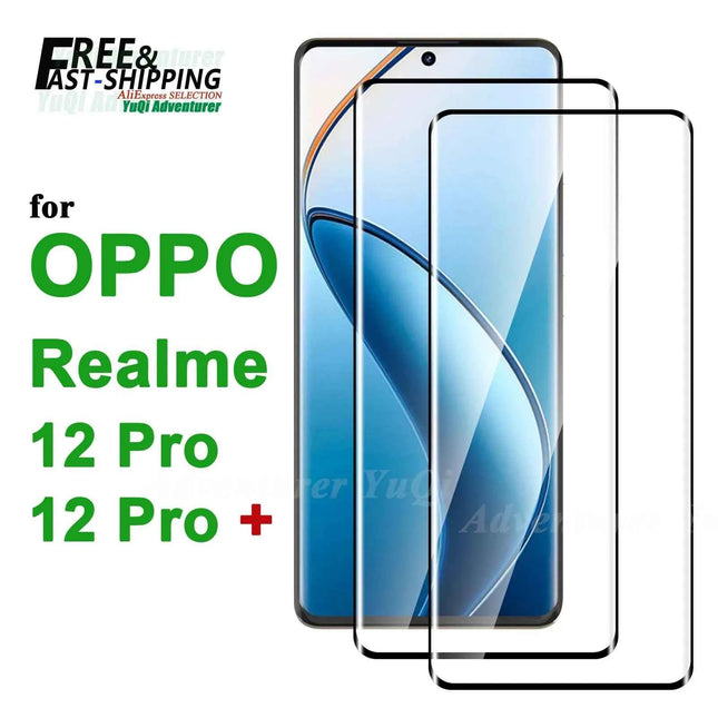 3D Curve Screen Protector For Realme 12 Pro Plus OPPO Tempered Glass High Aluminum HD  Crystal   9H Ultra Transparent Clear