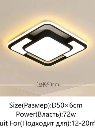 Lampada da Soffitto LED Moderna con Telecomando, Illuminazione per Interni, Decorazione per Soggiorno, Camera da Letto, Studio e Cameretta