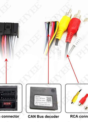 Adattatore per cablaggio Radio CAN Bus Decoder Box spina a 16 Pin a 12Pin convertitore per cavo a 32Pin per Jeep Renegade Compass Commander