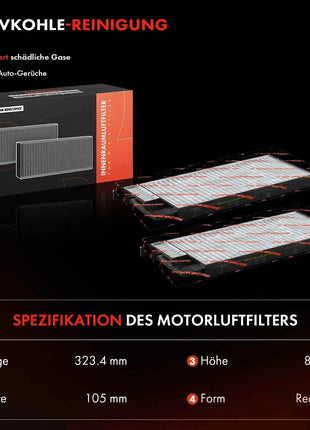 Filtro Abitacolo Frankberg 2x con Carbone Attivo per Lexus LX UZJ100 1998-2008 4.7L Benzina 1998-2008 24908 8856560010 8856860010