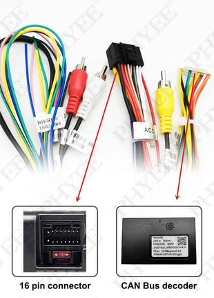 Cablaggio con Decodificatore CAN Bus 32Pin 24Pin 12Pin, Display TomTom con Ritenzione SWC, P&P 16Pin Android, per Renault Clio 4 2012-2020