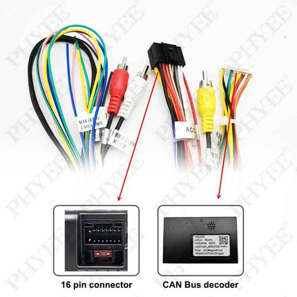 Cablaggio con Decodificatore CAN Bus 32Pin 24Pin 12Pin, Display TomTom con Ritenzione SWC, P&P 16Pin Android, per Renault Clio 4 2012-2020