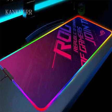 Mouse Pad Asus Rgb Gaming Mause Mat Anime Mats Gamer Rug Pc Xxl Cute Pads Large Game Keyboard Carpet Backlight Mousepad