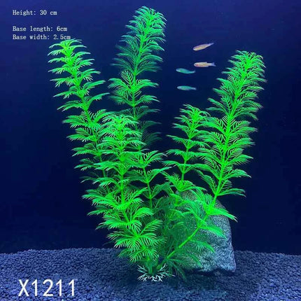 Artificial Aquarium Decor Plants Water Weeds Ornament Aquatic Fish Tank Simulation Grass Flower Decoration Accessories