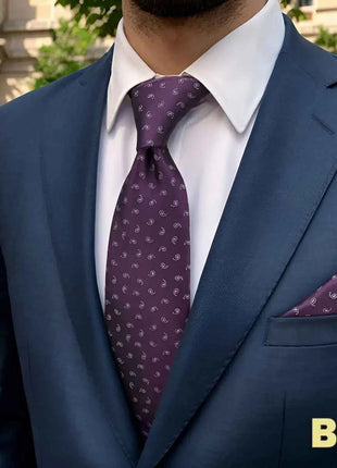 Set Cravatta e Fazzoletto Uomo Colorato 160cm - Accessori Matrimonio