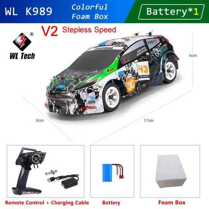 WLtoys K989 1:28 4WD 2.4G Mini RC Racing Car High Speed Off-Road Remote Control Drift Toys Alloy Vehicle for Children Kids Gift