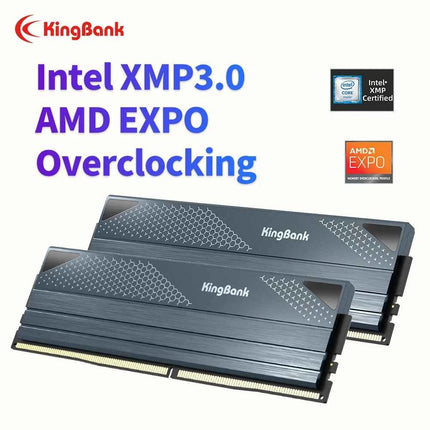 KingBank DDR5 Black SOARBLADE KFXB SERIES Memory 48GB (24GBx2) Set 8000 8400 MHz CL38 Dual Channel Kit High-Speed Computer RAM